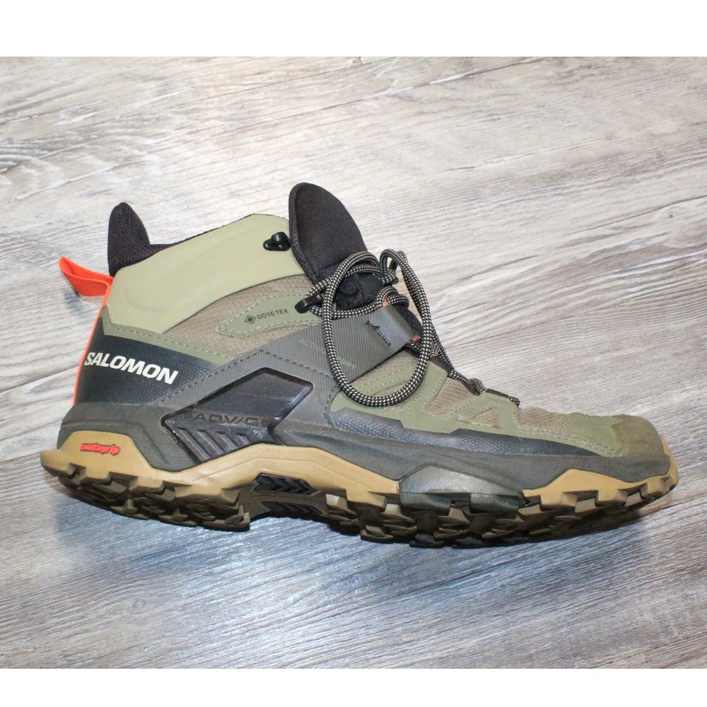 Salomon X Ultra 4 Mid Gore-Tex Hiking Boots Mens Sz 9 Olive Green Black
